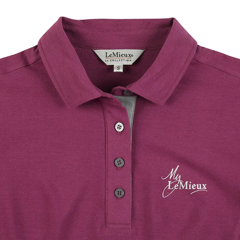 LeMieux Polo Shirt Ladies in Plum-4